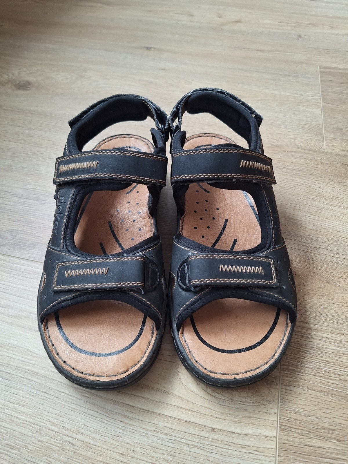 Rieker sandalen maat 42 zwart, heren - Comfort sandalen, Sandalen, Zwart, Ophalen of Verzenden, Zo goed als nieuw