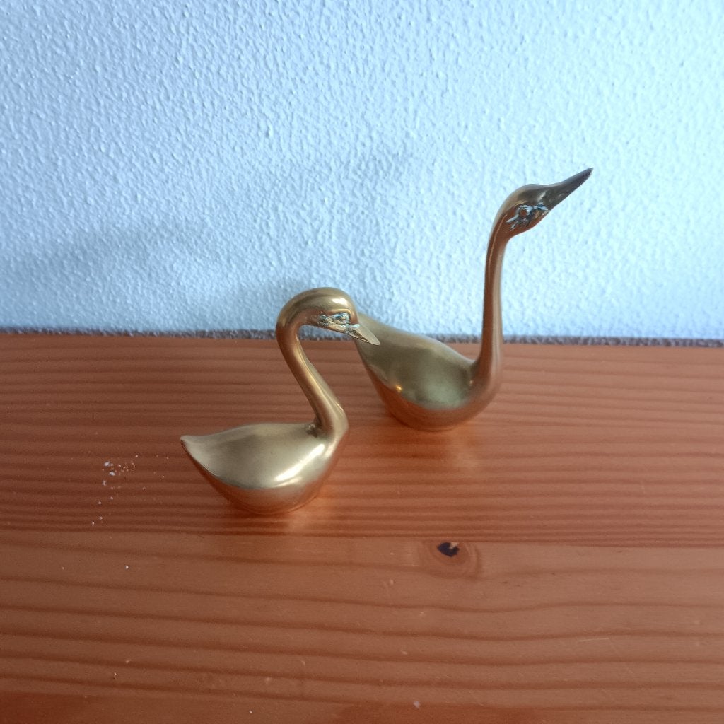 Zwanen, messing, vintage, Ophalen of Verzenden