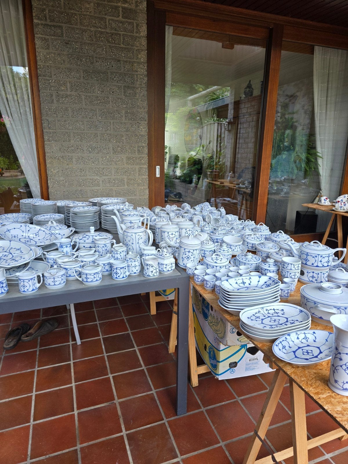 Partij SAKS BLAUW alles in 1 koop, Antiek en Kunst, Ophalen