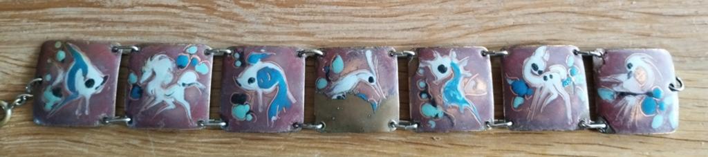 Sagitta geëmailleerde koperen armband jaren 50, Ophalen of Verzenden, Armband