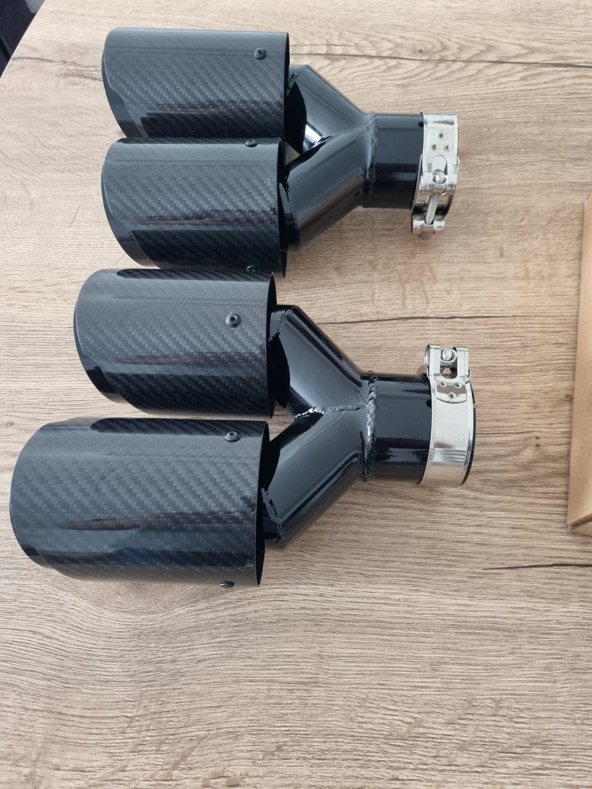 T.k. nieuwe Uitlaat sierstukken carbon look (set van 2), Ophalen of Verzenden, Nieuw
