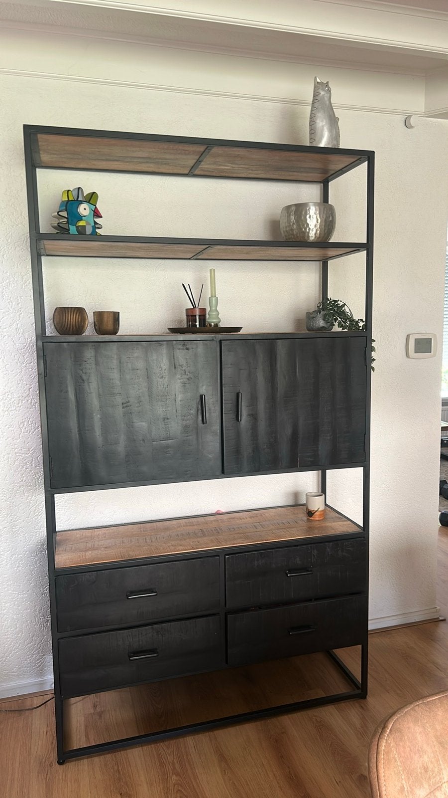 Industriële kast met lades en deuren - 120x45x205 cm, Ophalen, Gebruikt, 100 tot 150 cm, 200 cm of meer