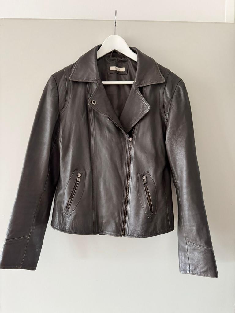 Leren jasje La Salle Taupe, Ophalen of Verzenden, Gedragen, Bruin