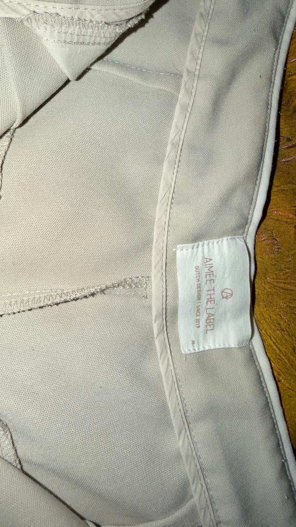 Aimee The Label Beige Wide Leg Broek - Maat XL, Kleding | Dames, Maat 38/40 (M), Beige, Ophalen of Verzenden, Zo goed als nieuw