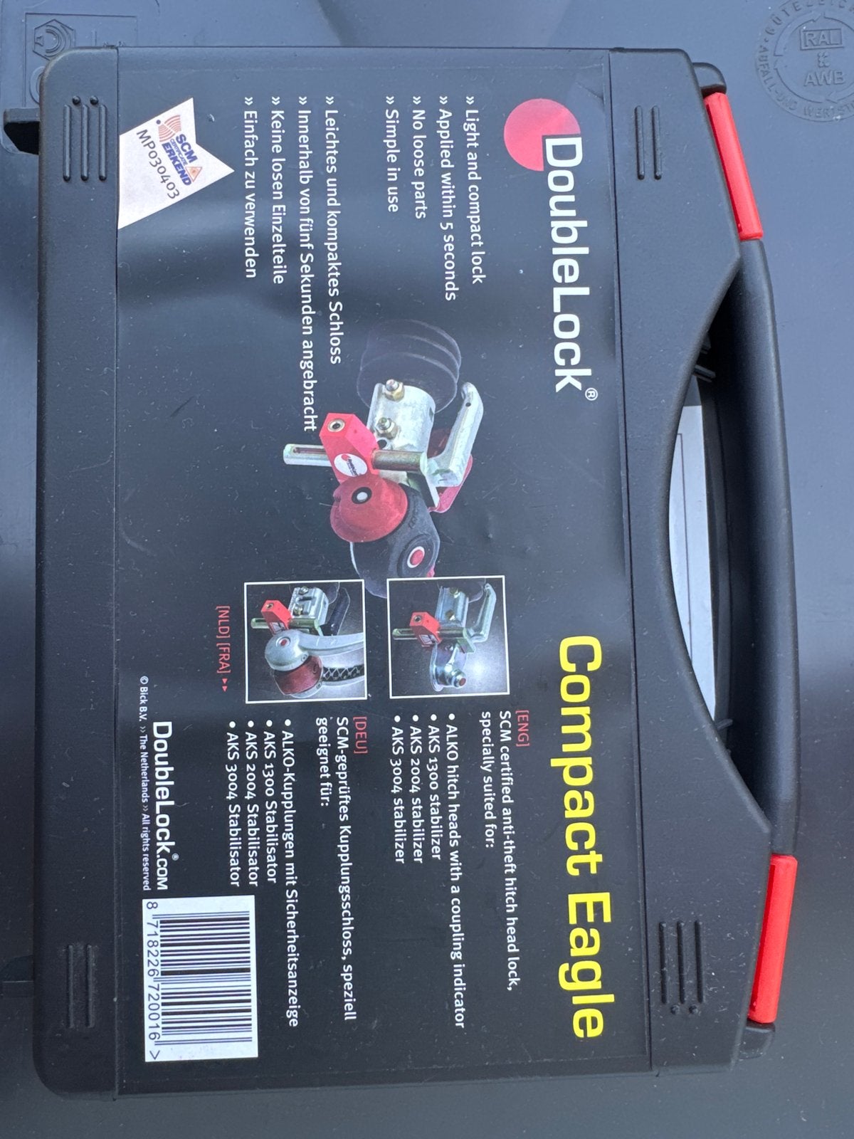 DoubleLock Compact  gekeurd disselslot caravan of vouwwagen, Ophalen, Zo goed als nieuw