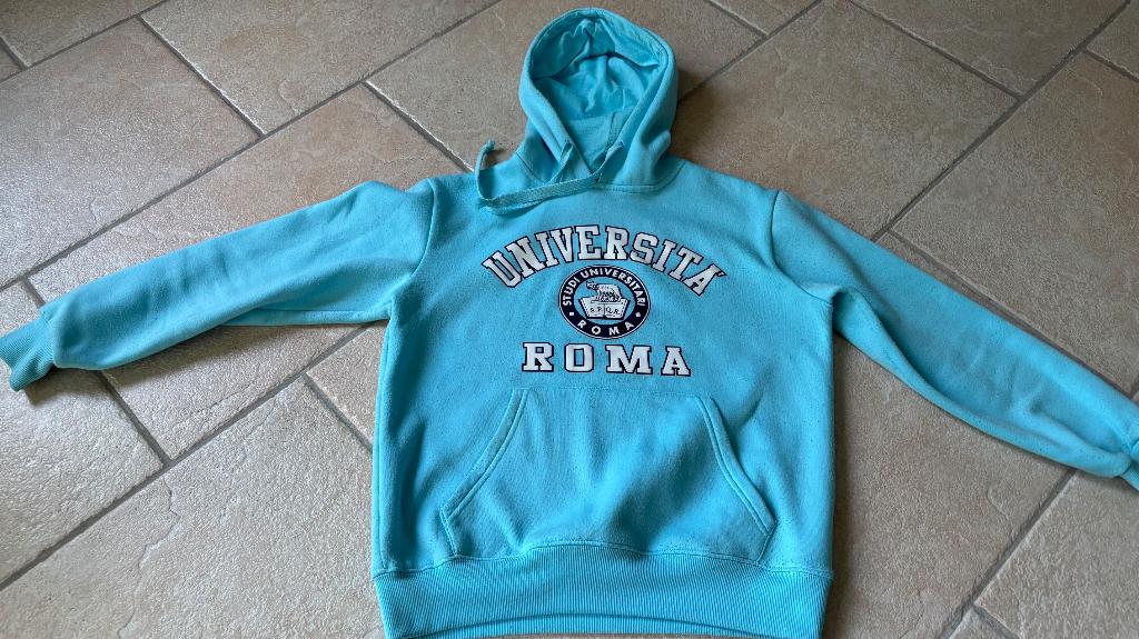 Hoodie, sweatshirt, capuchon trui maat S lichtblauw, Ophalen of Verzenden, Gedragen, Overige maten, Overige kleuren