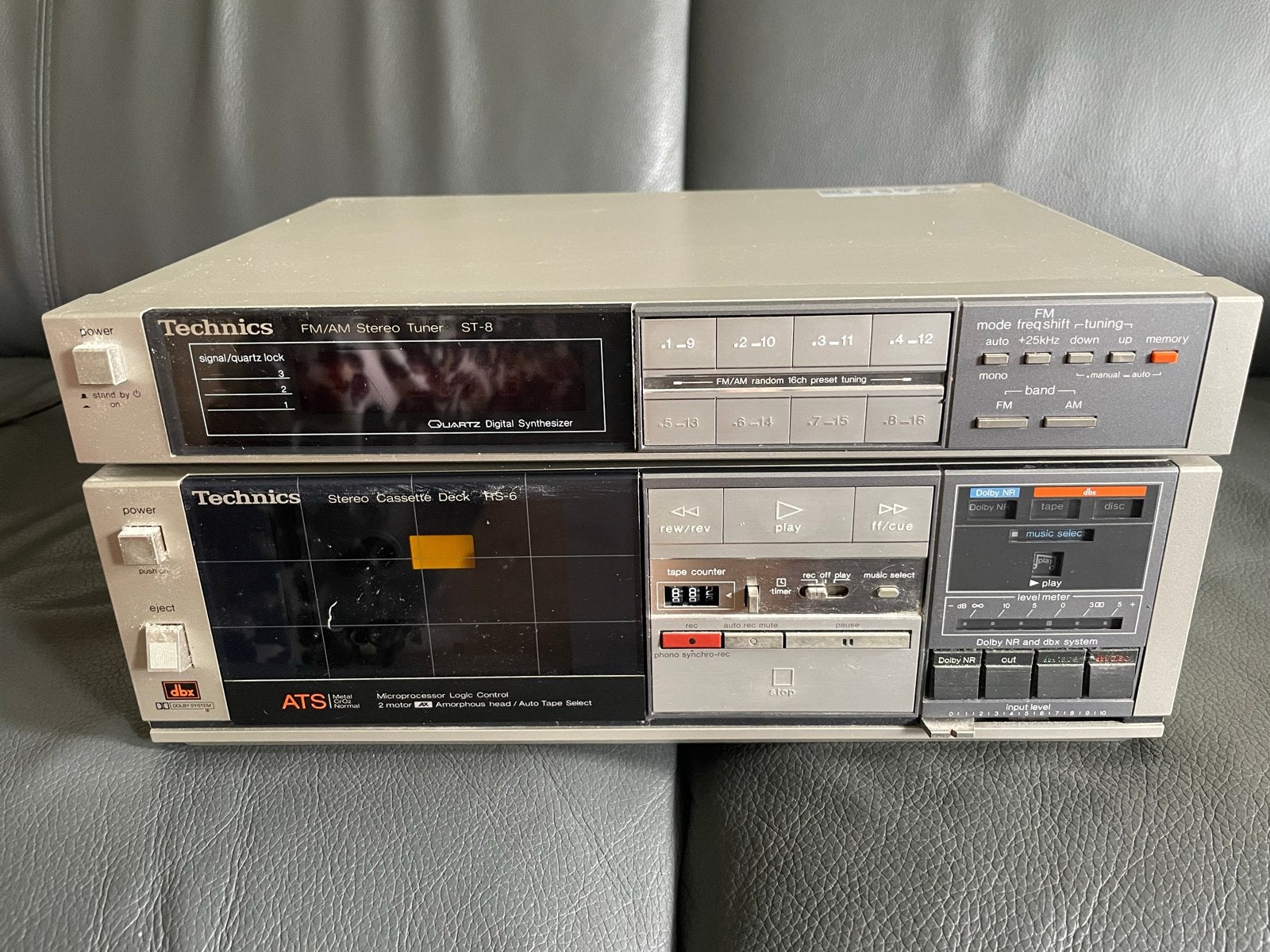 Technics FM/AM Stereo Tuner ST-8 & Cassette Deck RS-B6, Ophalen, Dubbel, Overige merken, Tiptoetsen