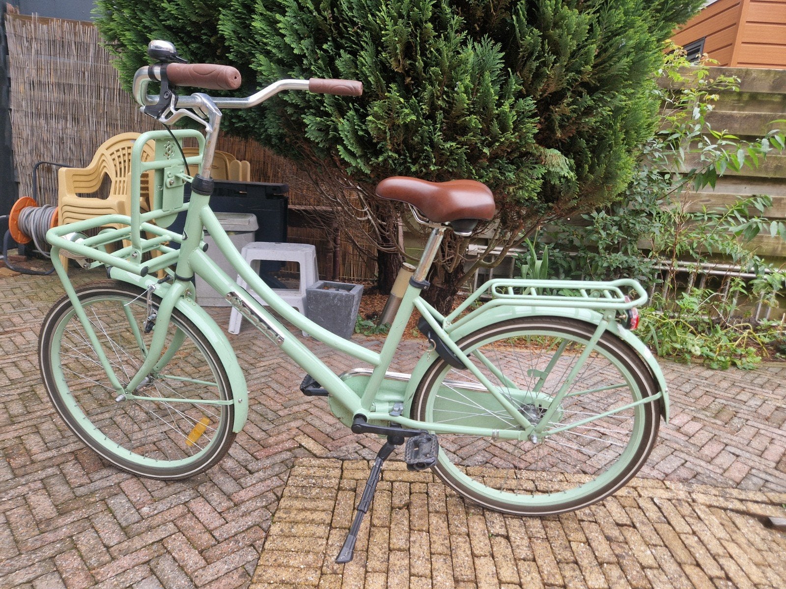 Groene Meisjesfiets-Popal Daily Dutch Basic - G, Fietsen en Brommers, Ophalen, Gebruikt