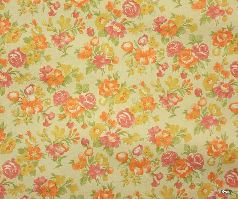 10306 romantisch origineel vintage bloemenbehang swiet, Huis en Inrichting, Verzenden, Minder dan 10 m², Oranje