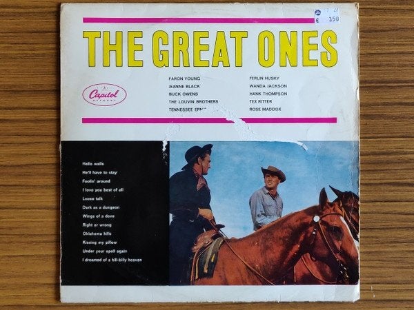 LP - Various ‎– The Great Ones!, Cd's en Dvd's, LP, Gebruikt, Ophalen of Verzenden, Country en Western