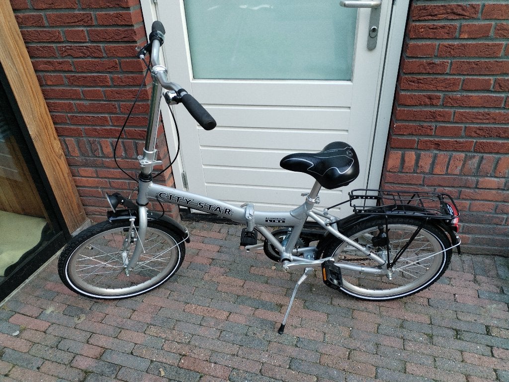 Vouwfiets, inclusief makkelijk draagtas, Fietsen en Brommers, Fietsen | Vouwfietsen, Heren, Versnellingen, Zo goed als nieuw, Totaal opvouwbaar