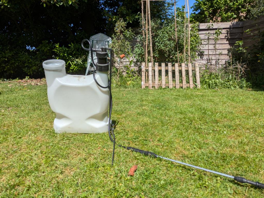 Rugsproeier voor tuin en gewassen, Ophalen of Verzenden, Gebruikt