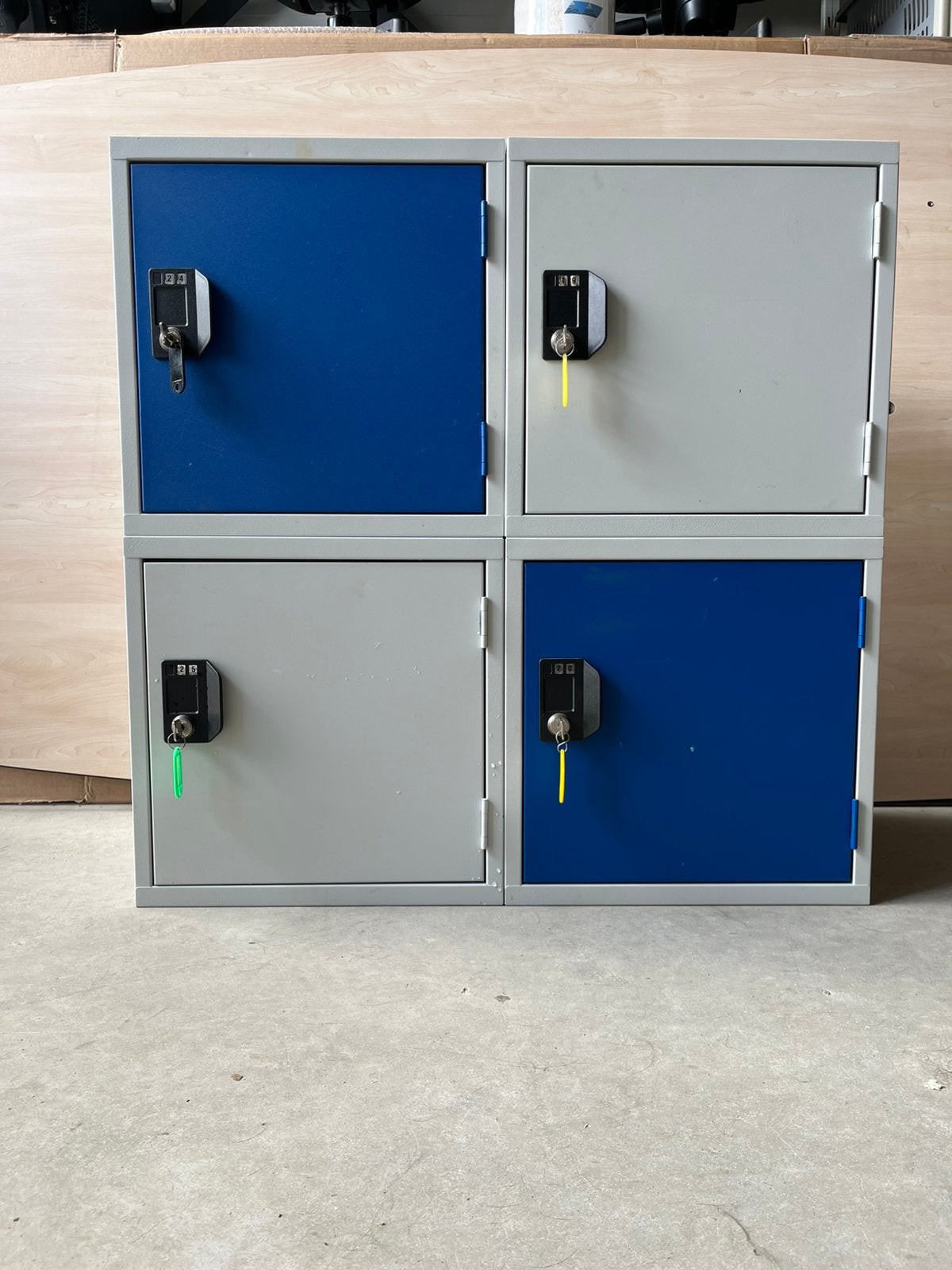 Cube Locker kastje met sleutel - Blauw/Grijs, Ophalen, Zo goed als nieuw