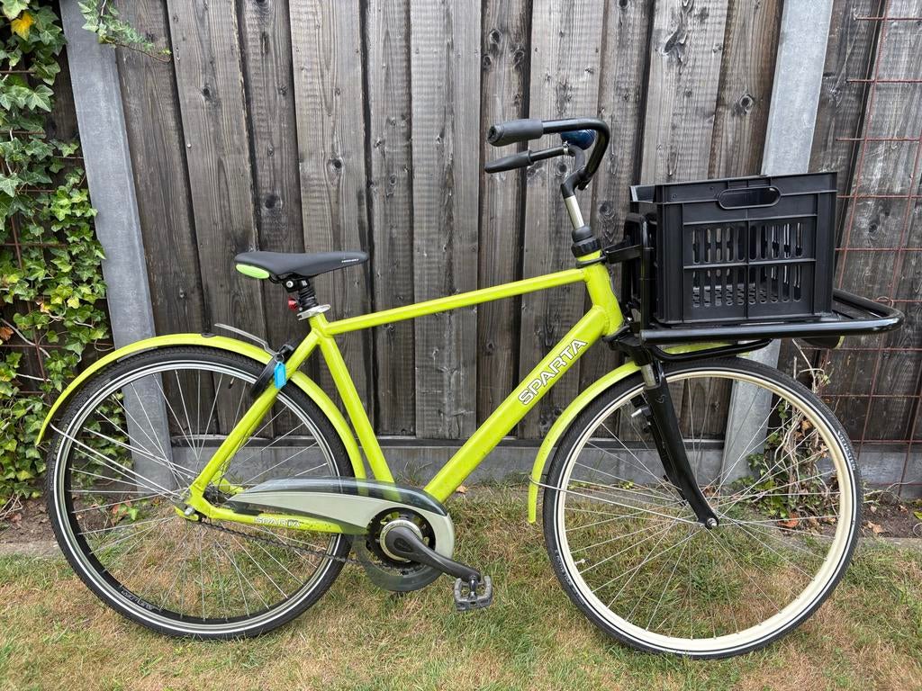 Sparta bakfiets - Limegroen met Voordrager, Ophalen, Gebruikt