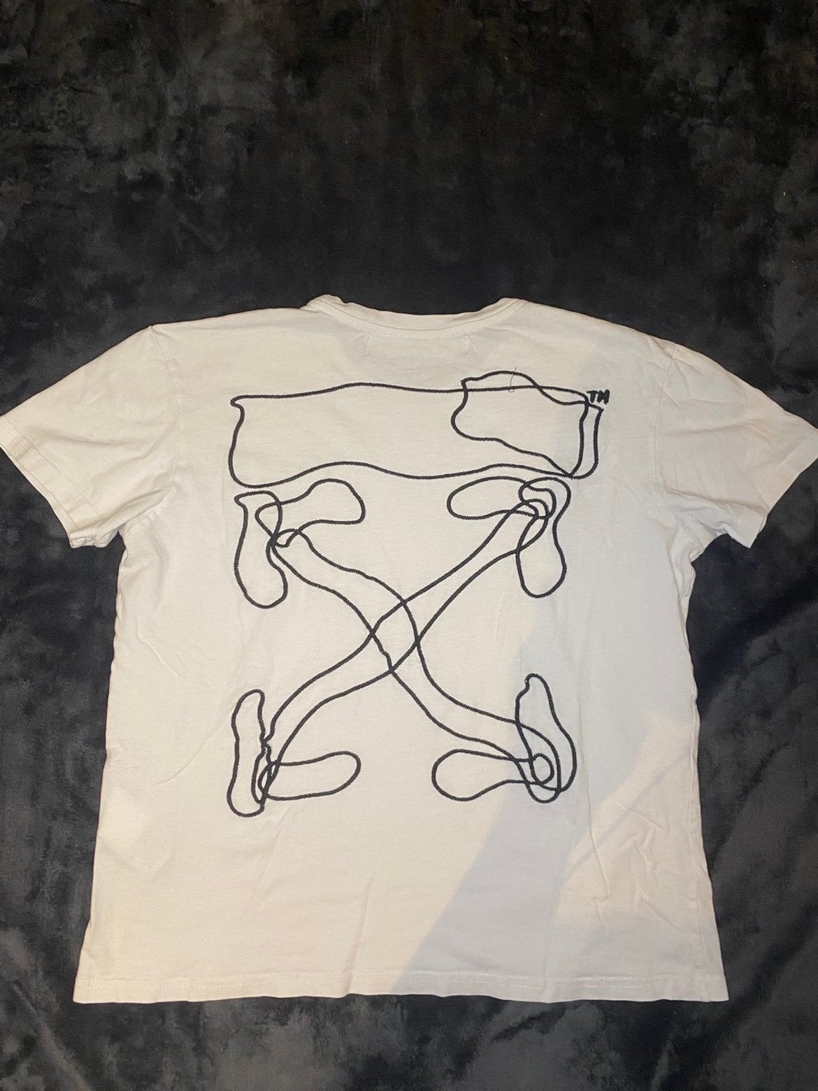 Off-White Scribble Arrow White Tee, Ophalen of Verzenden, Zo goed als nieuw, Maat 48/50 (M), Wit