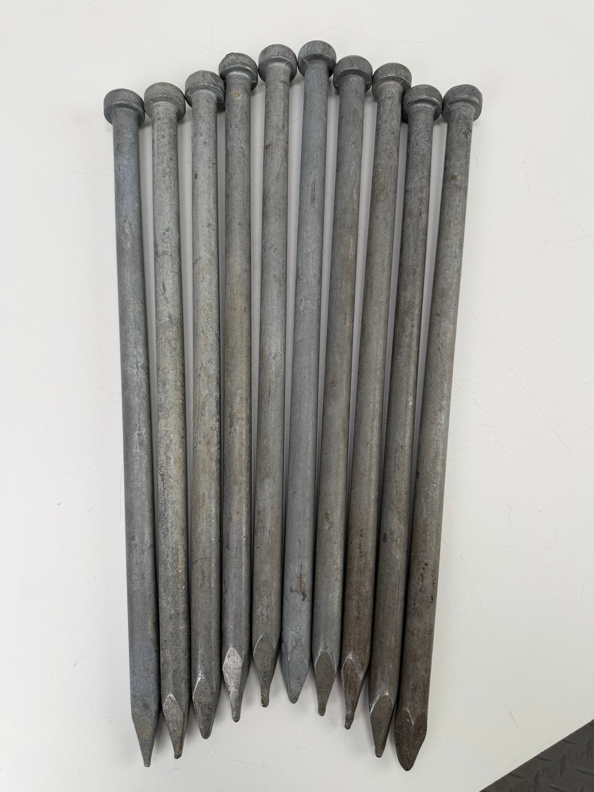 Tentharingen grondpennen staal 10st 50x2cm - Z.g.a.n, Ophalen, Zo goed als nieuw