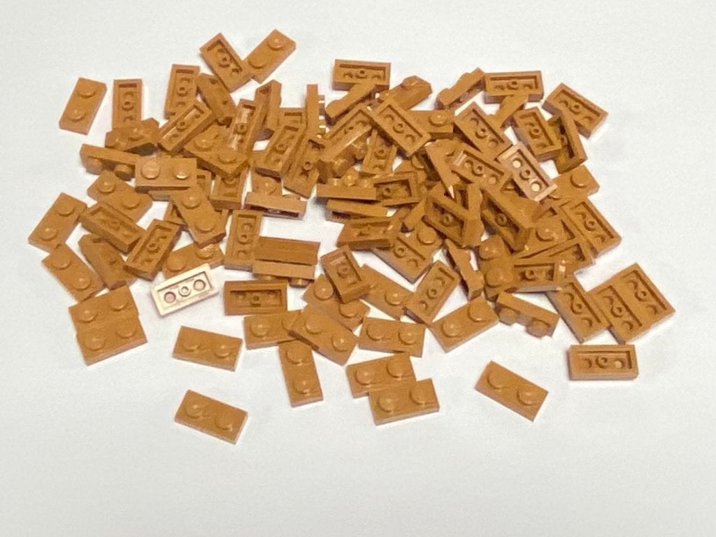 Partij 100x nieuwe 1x2 Lego plaatjes, diverse kleuren, Overige thema's, Lego, Nieuw, Ophalen of Verzenden