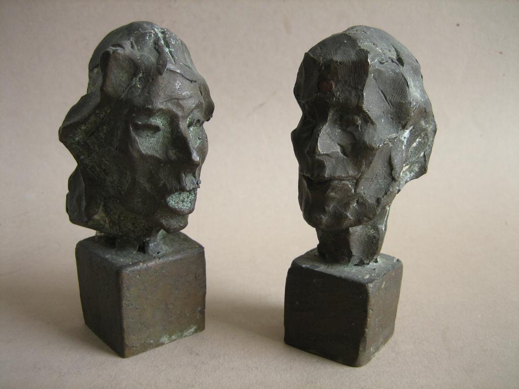 Beeldje brons 2x Cees Willemsen Lonneker, Antiek en Kunst, Ophalen of Verzenden