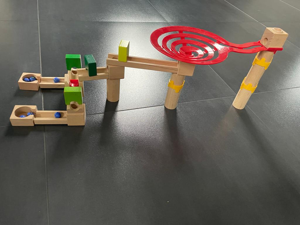 Houten knikkerbaan Playtive Junior Caldera Marble Run, Ophalen of Verzenden, Zo goed als nieuw, Bouwen