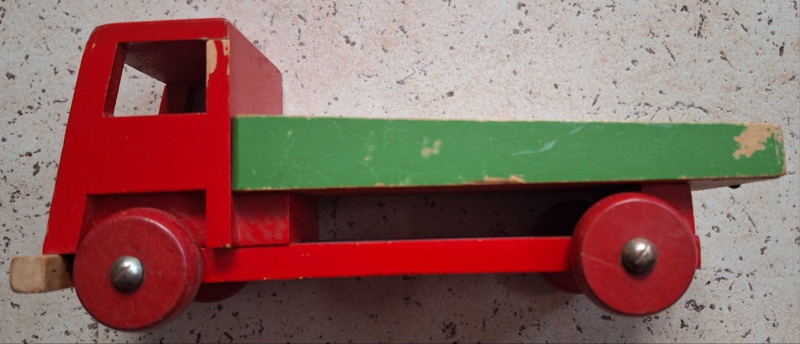 Vintage SIO Houten Vrachtwagen - Made in Holland, Ophalen of Verzenden, Gebruikt, Duw- of Trekspeelgoed