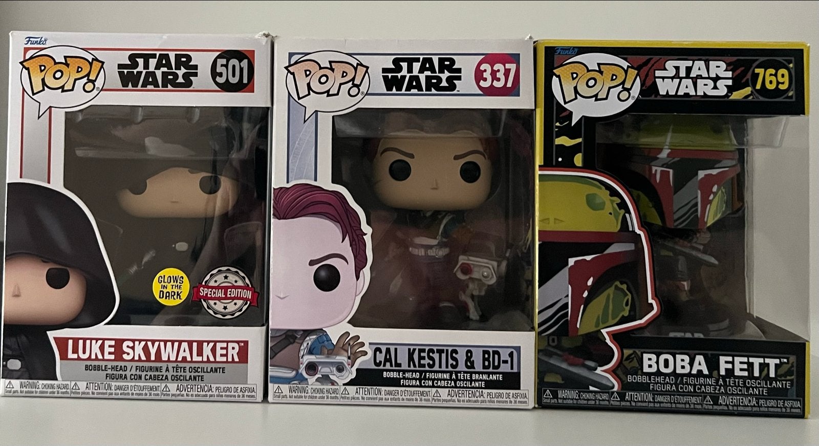 Funko Pop! Star Wars set: Luke, Cal Kestis & Boba Fett, Ophalen of Verzenden, Nieuw