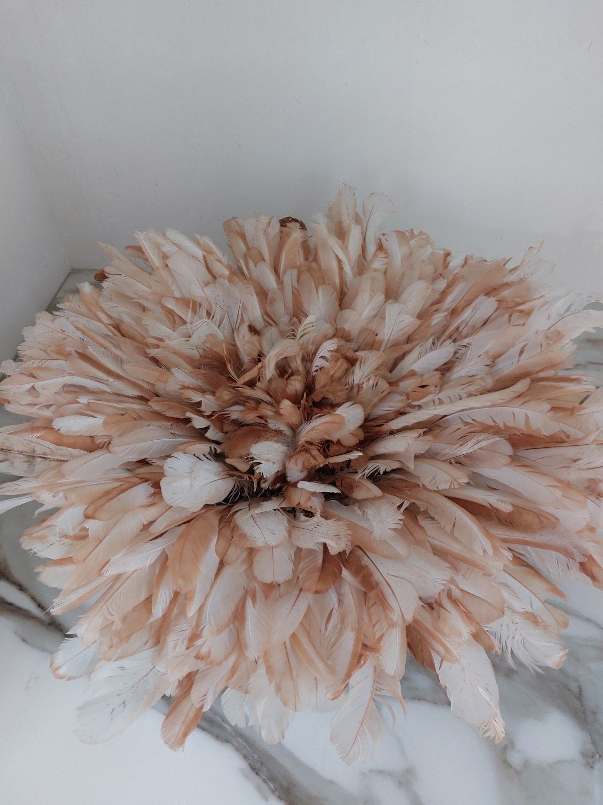 Juju Hat - Mokka veren - 50 cm diameter, Gebruikt, Boho, Ophalen of Verzenden, Natuurlijk materiaal