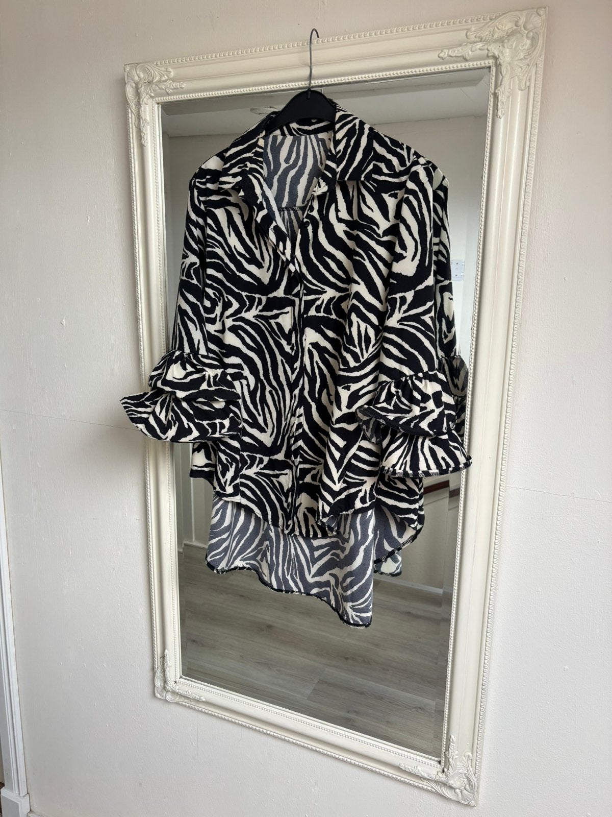 Mooie zebraprint blouse, Ophalen of Verzenden, Zo goed als nieuw, Zwart