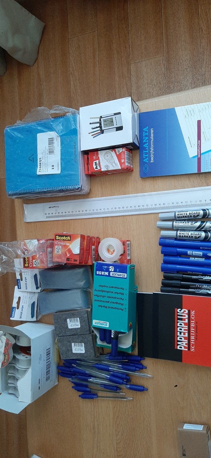 Restant partij schrijfwaren en kantoorartikelen., Diversen, Ophalen of Verzenden, Nieuw