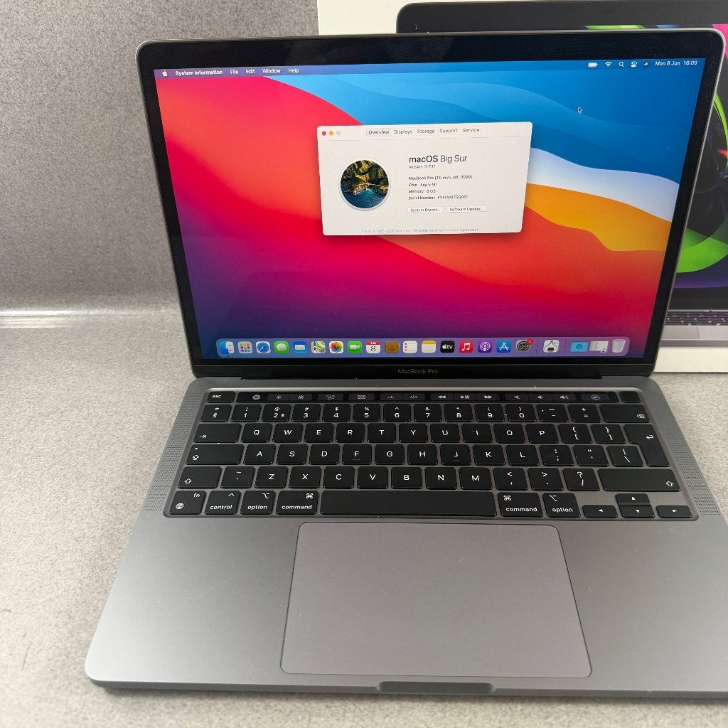 Apple Macbook Pro M1 | 500GB | cycli 5 | doos | 8GB| 406085, MacBook Pro, 2 tot 3 Ghz, Qwerty, 8 GB
