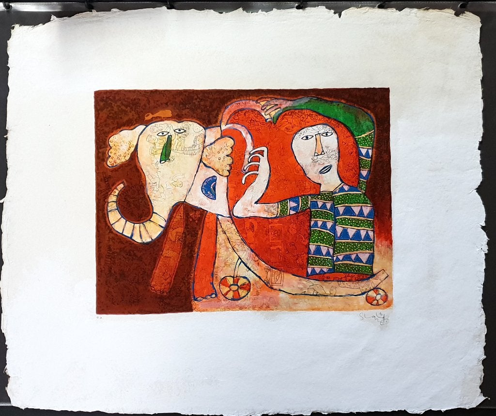Prent van Shahid Parvez 6, Antiek en Kunst, Gesigneerd, Ophalen, Zeefdruk