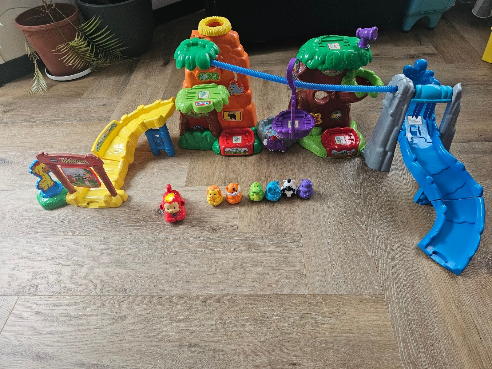 VTech Zoef Zoef Dieren Jungle met extra diertjes, Ophalen, Zo goed als nieuw, 6 maanden tot 2 jaar
