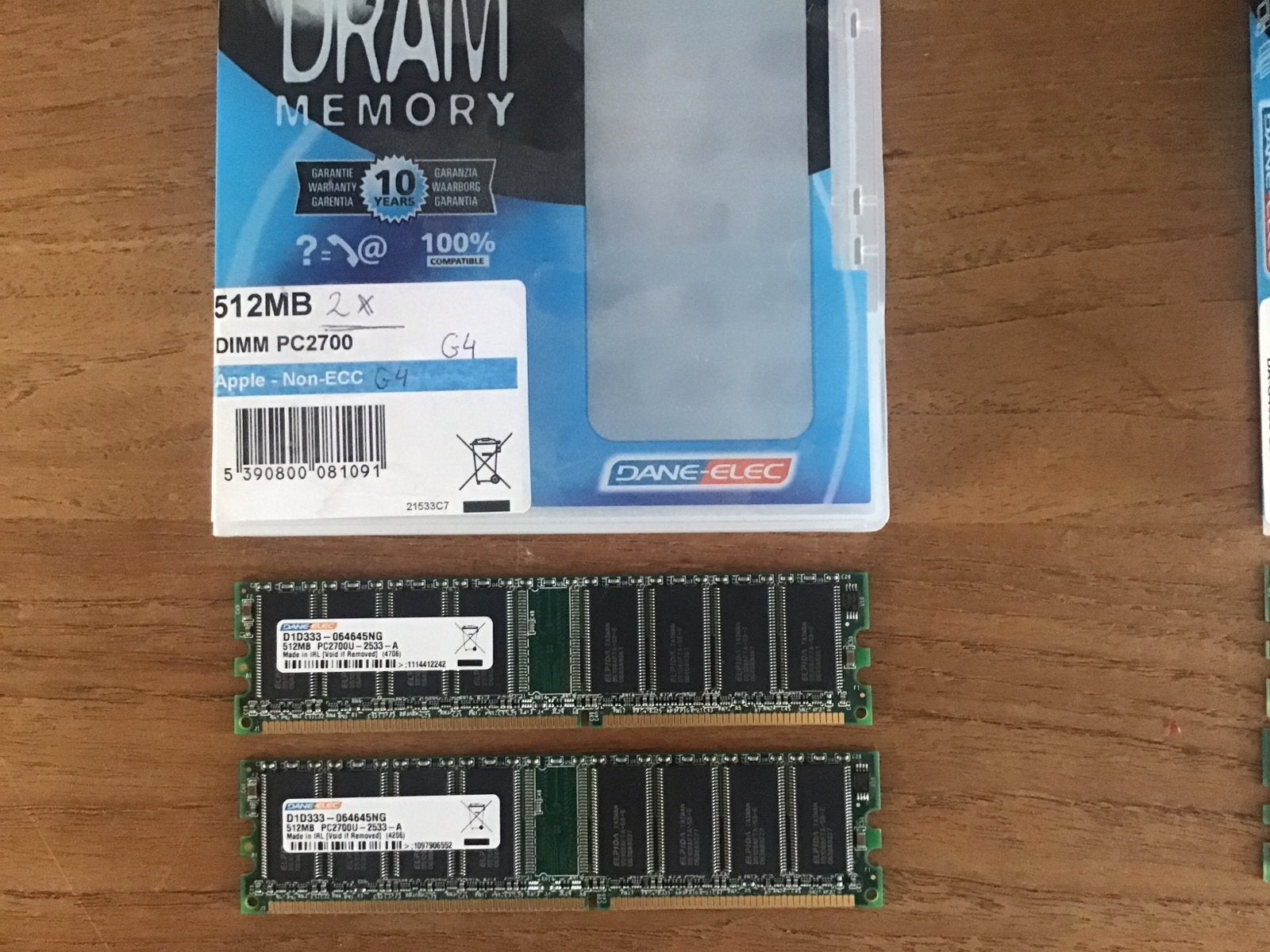 DDR RAM Geheugen Modules (2x 512MB, 2x 256MB) PC2700, Computers en Software, RAM geheugen, Gebruikt, Server, DDR, Ophalen