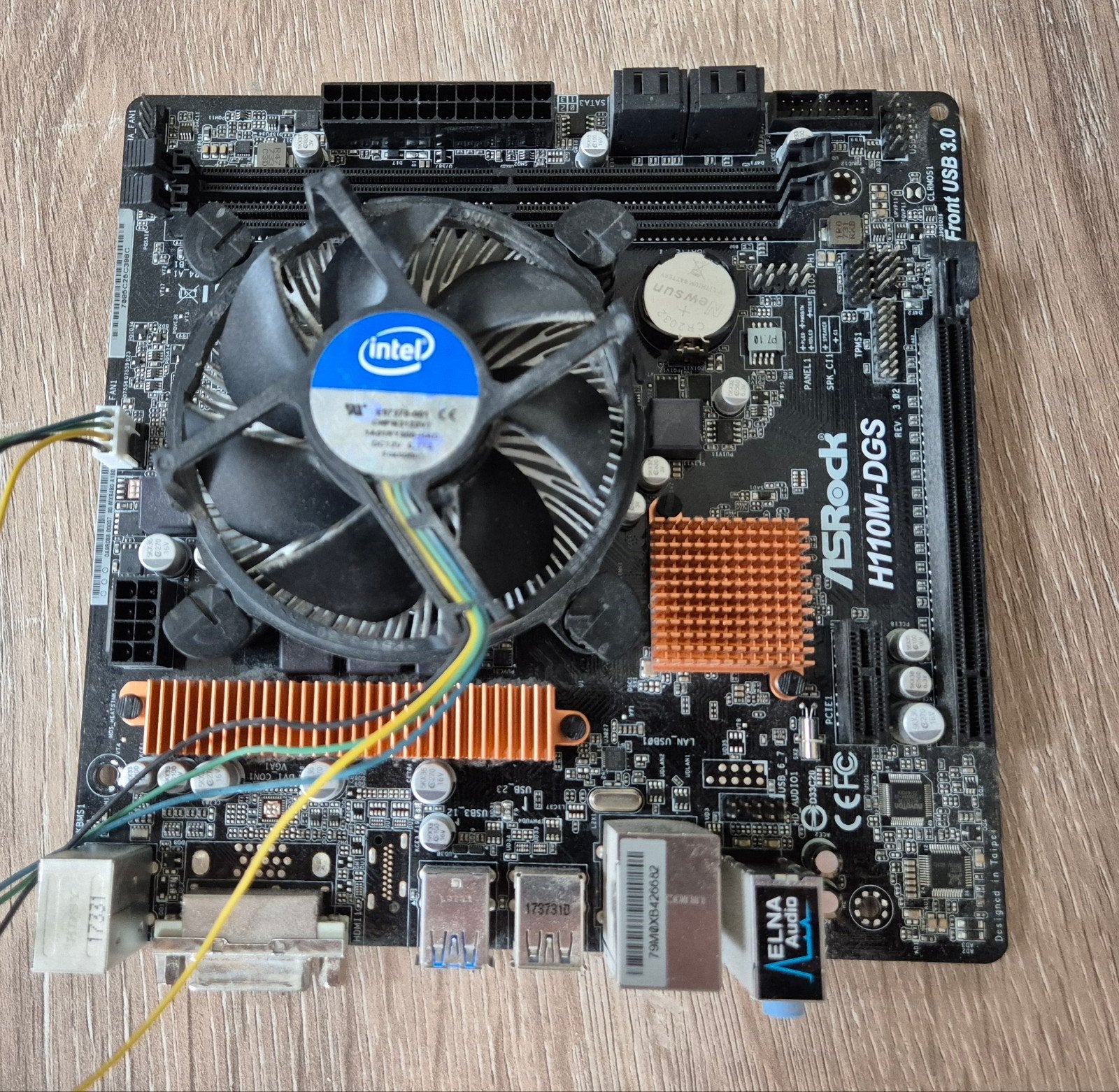 Intel i5-6600k + ASRock H110M-DGS + koeler, Computers en Software, Moederborden, Gebruikt, LGA1151, DDR4, Ophalen of Verzenden