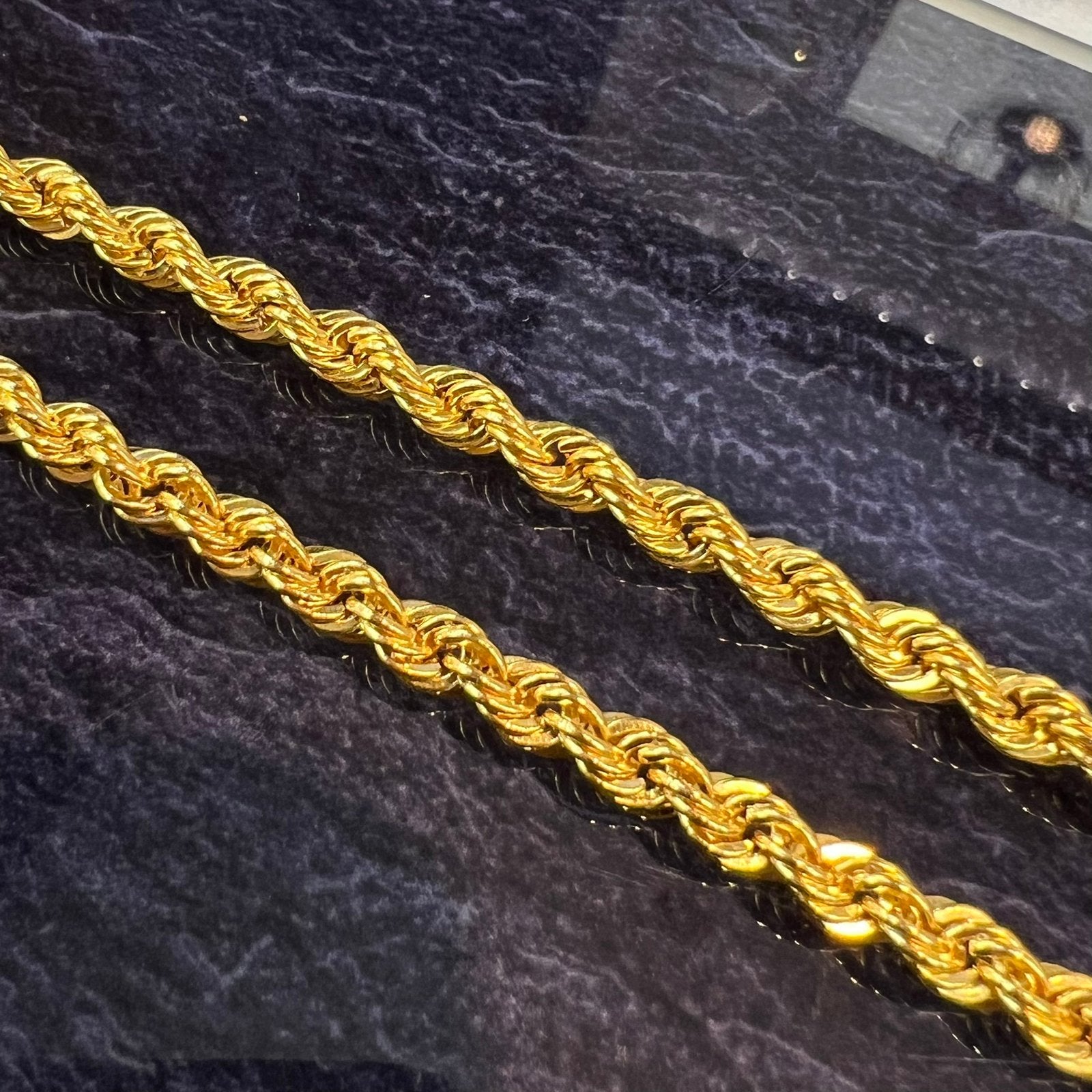 14k gouden ketting rope chain schakel 65 cm, Sieraden, Tassen en Uiterlijk, Kettingen, Ophalen of Verzenden, Nieuw, Goud