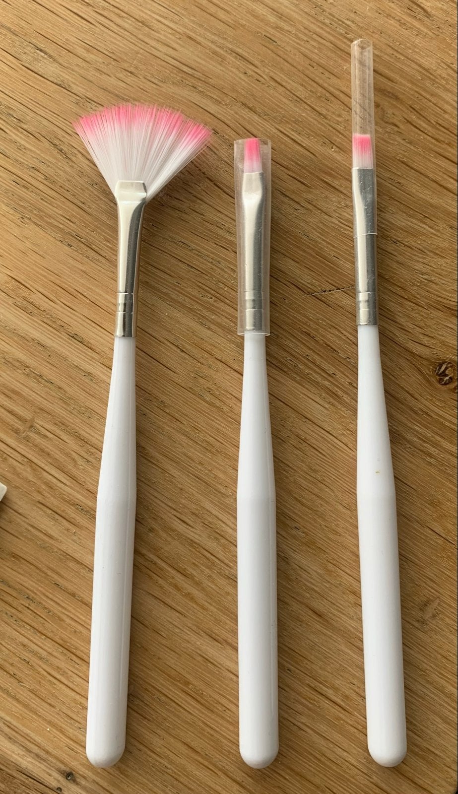 Manicure kwasten set - 3 stuks, Ophalen, Gehele gezicht, Wit, Nieuw