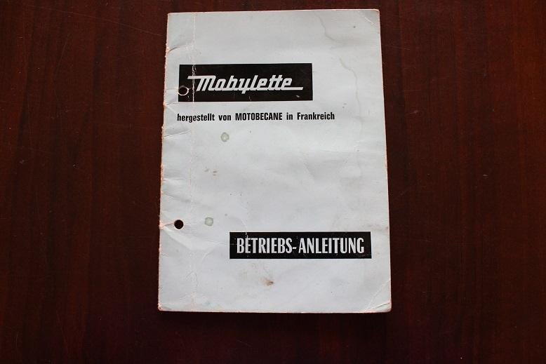 Mobylette Motobecane 1966 betriebs anleitung mofa bromfiets, Fietsen en Brommers, Handleidingen en Instructieboekjes, Gebruikt