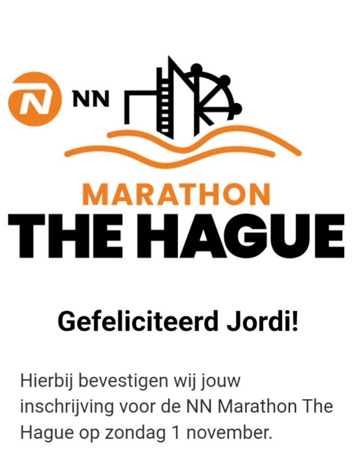 Startbewijs 10km The Hague Marathon, Eén persoon