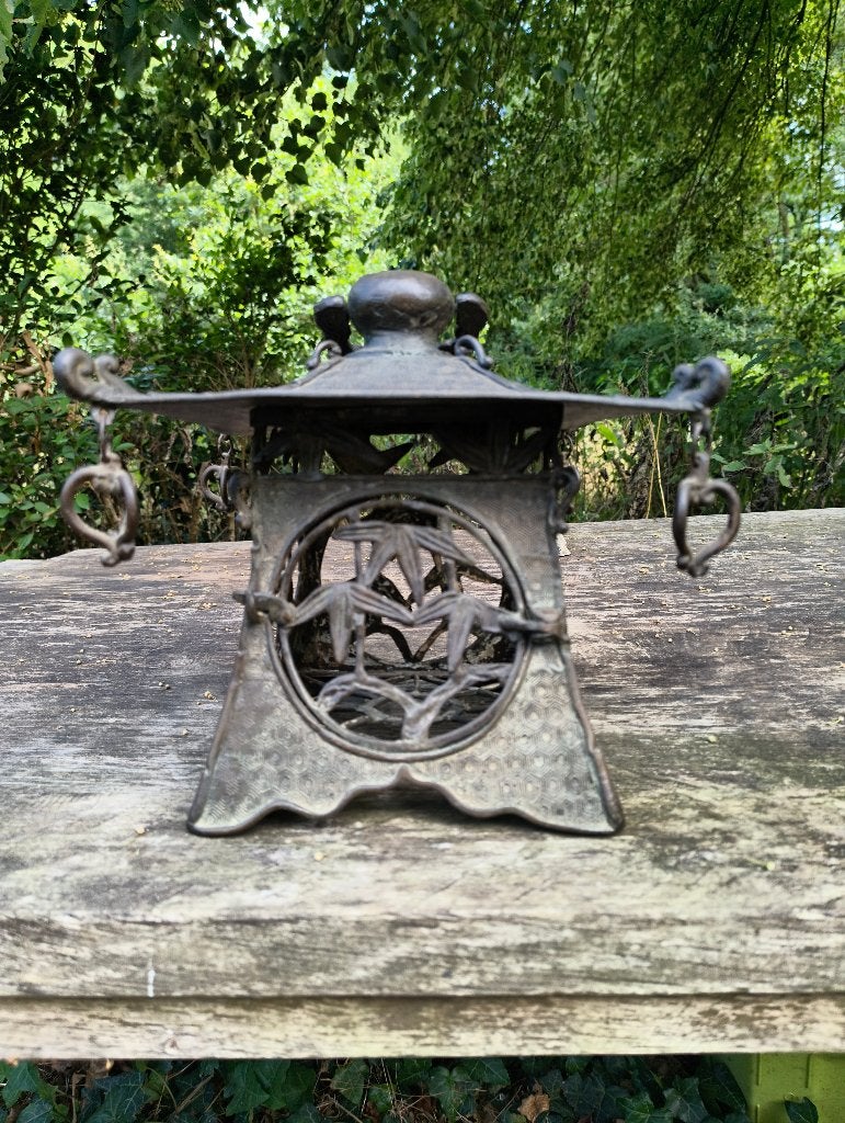 Antieke bronzen Japanse lantaarn, Ophalen of Verzenden