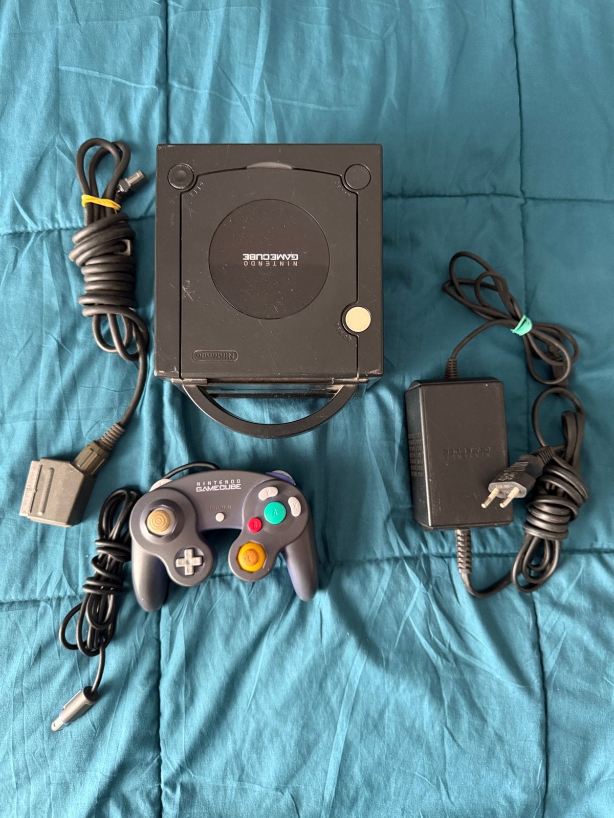 GameCube, Spelcomputers en Games, Ophalen of Verzenden, Gebruikt, Zwart, Met 1 controller