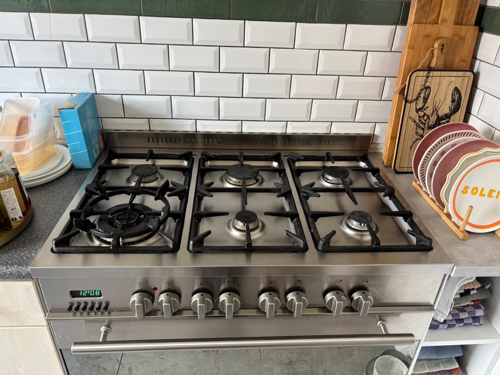 Groot fornuis met oven, Witgoed en Apparatuur, Fornuizen, Ophalen, Gebruikt, 60 cm of meer, Gas