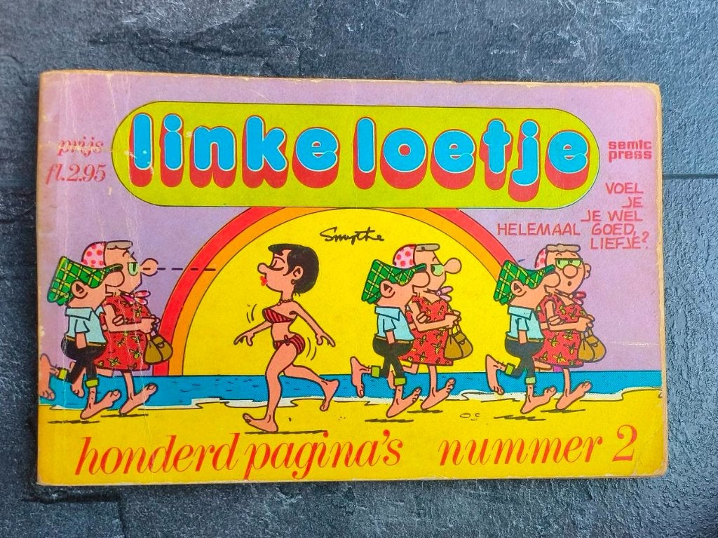 Linke Loetje 2, Gelezen, Eén stripboek, Reginald Smythe, Ophalen of Verzenden