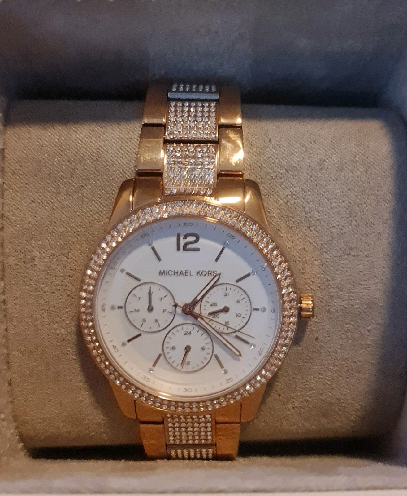 Michael Kors horloge zgan, Ophalen of Verzenden, Zo goed als nieuw, Staal, Overige merken