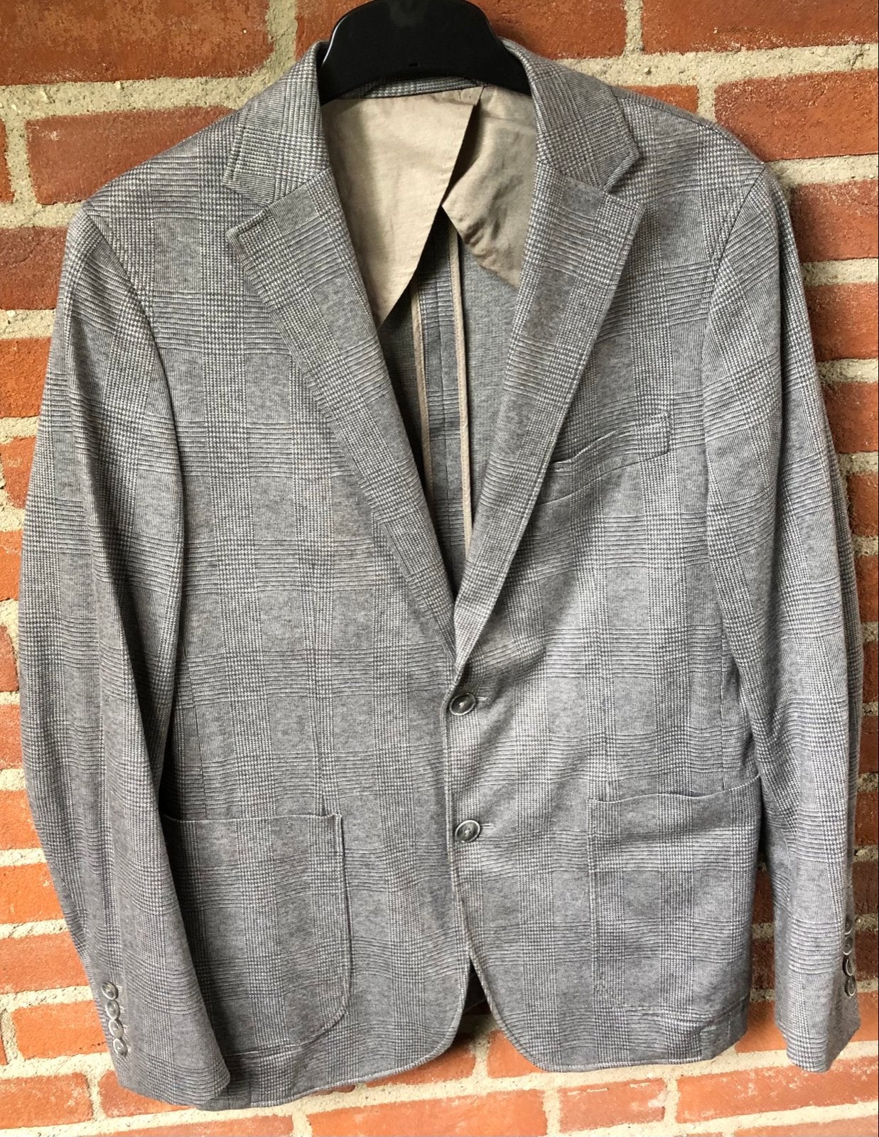 Hackett London Geruit Blazer/ Jasje Katoen Maat 50R, Ophalen of Verzenden, Zo goed als nieuw, Maat 52/54 (L), Grijs