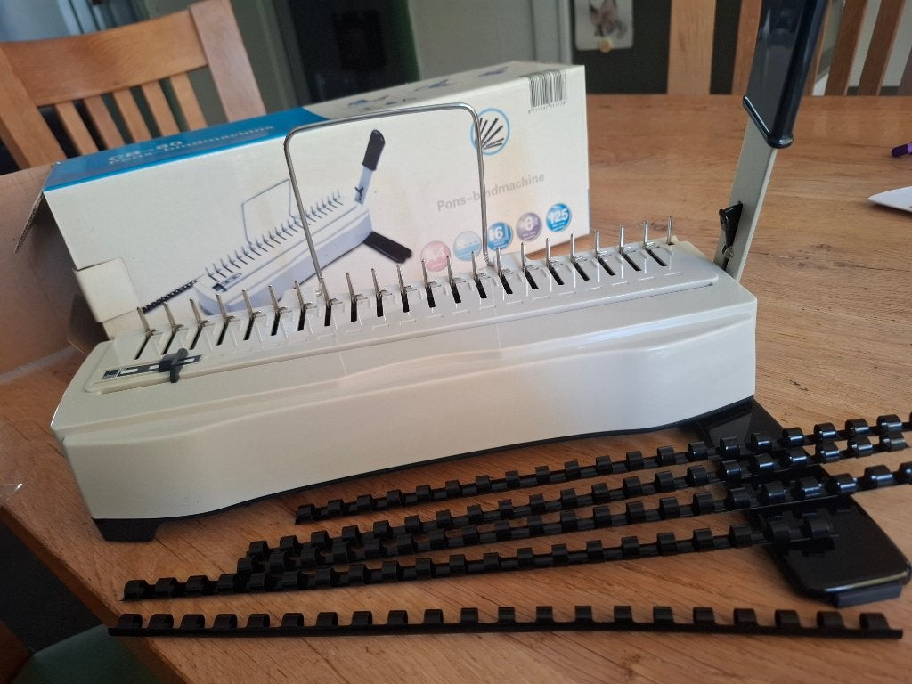 Pons- en bindmachine voor plastic bindruggen, Ophalen of Verzenden, Nieuw