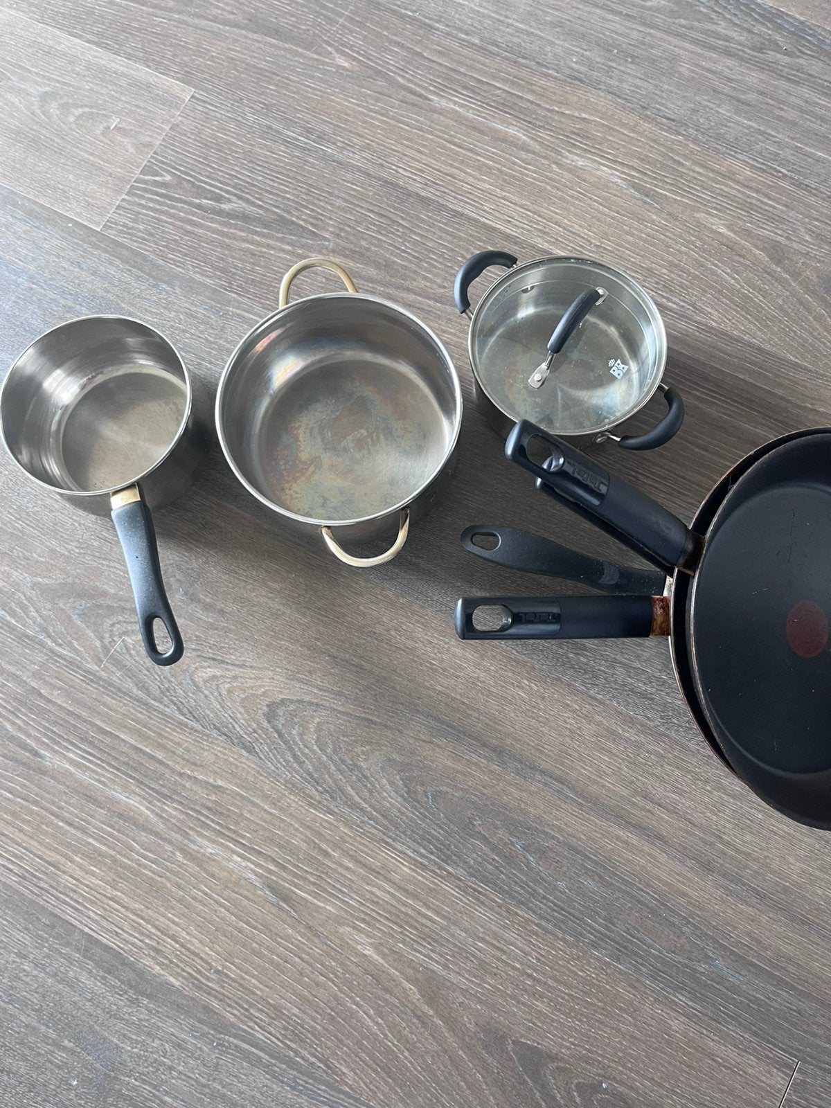 Pannenset, Huis en Inrichting, Keuken | Potten en Pannen, Ophalen of Verzenden, Rvs, Pannenset