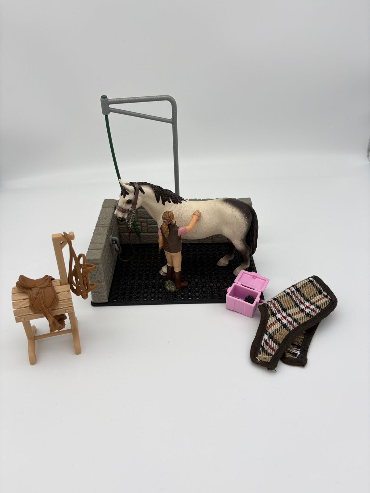 Schleich poetsplaats, Verzamelen, Speelgoed, Verzenden, Zo goed als nieuw