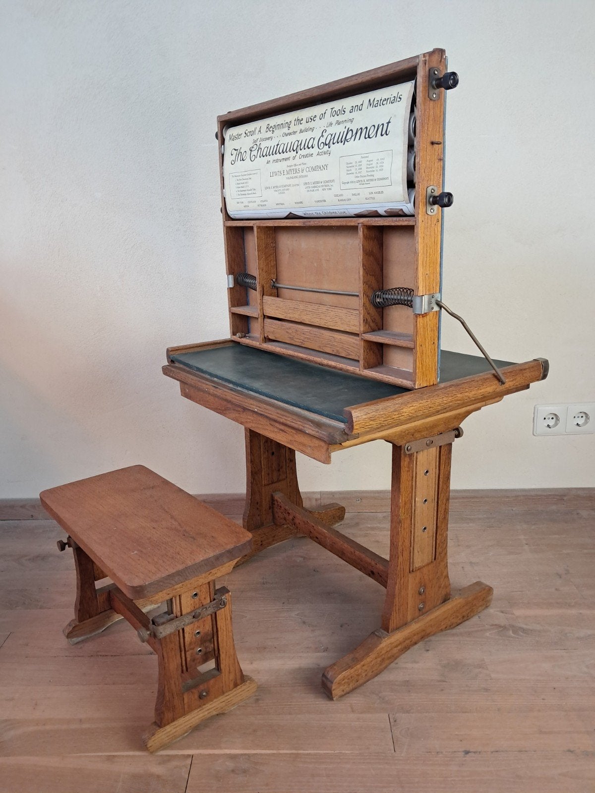 Chautauqua Combination Drawing Board & Writing Desk ca. 1930, Antiek en Kunst, Curiosa en Brocante, Ophalen