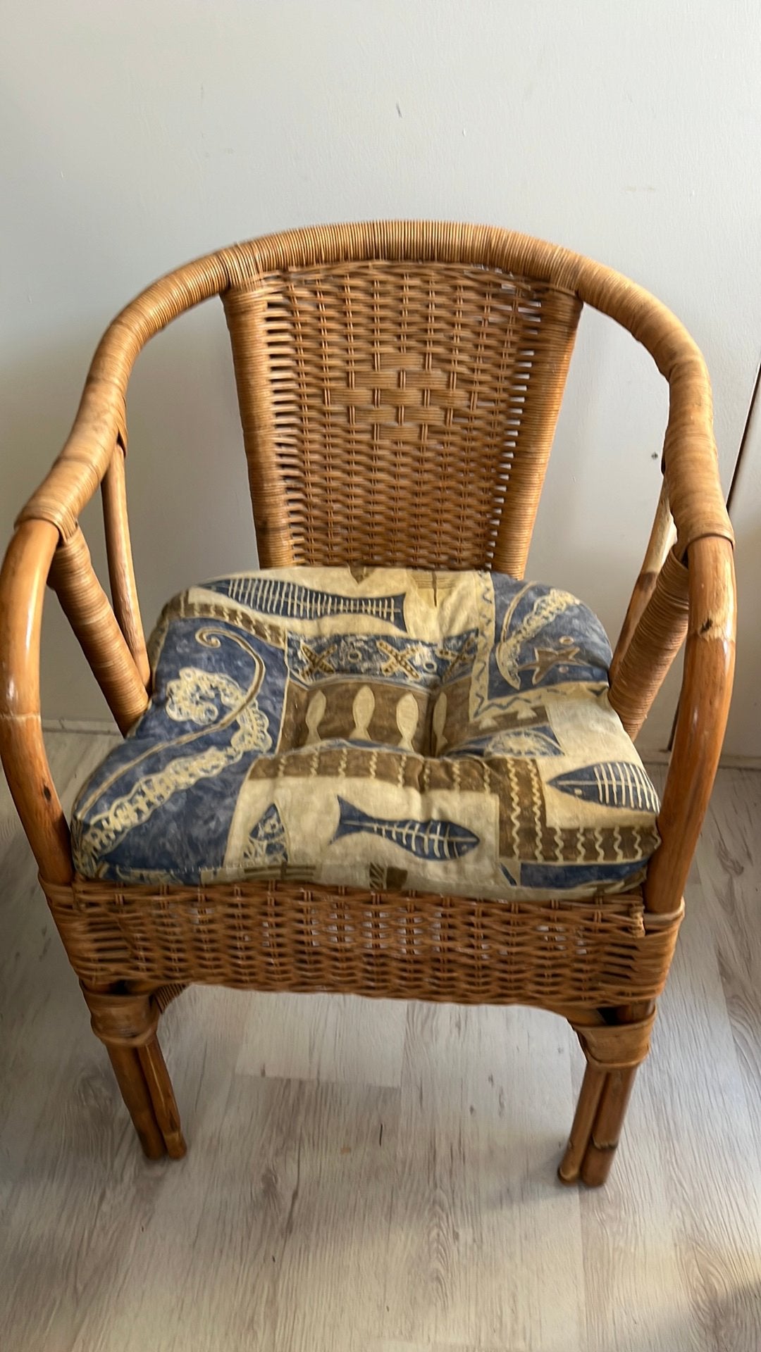 Rotan stoel, Ophalen, Bruin, Eén