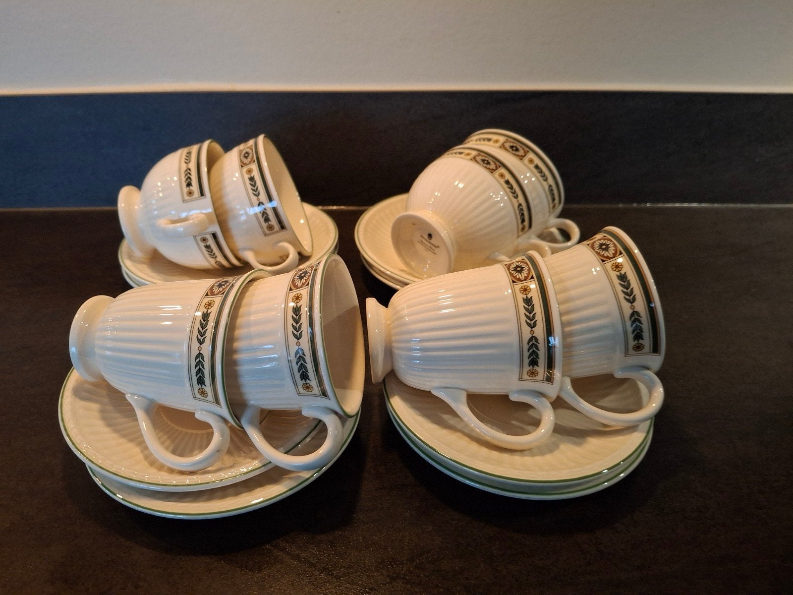 Wedgwood Carlton 8 stuks kop en schotel, Ophalen of Verzenden
