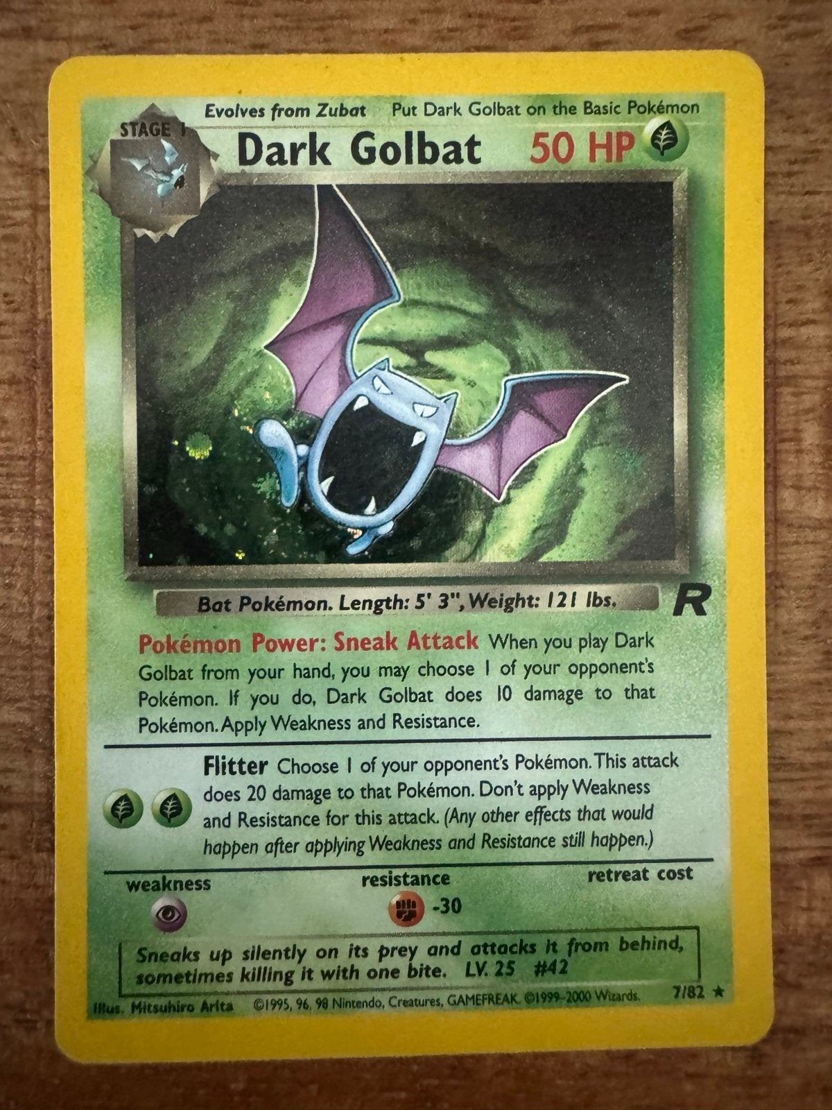 Dark Golbat Pokémon kaart 7/82 - Team Rocket (Wizards), Hobby en Vrije tijd, Verzamelkaartspellen | Pokémon, Ophalen of Verzenden